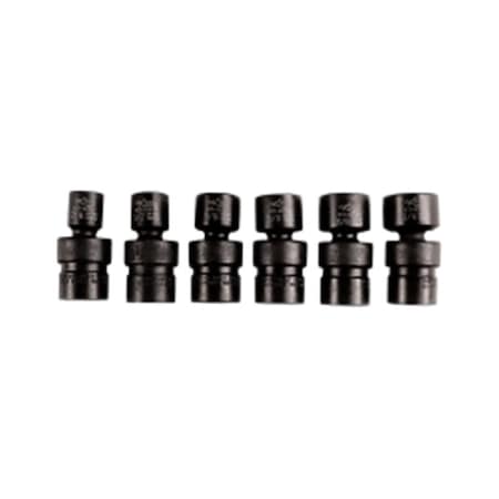 K-Tool International 0.37 in. Drive Flex Impact Socket Set, 6 Piece KTI-32500